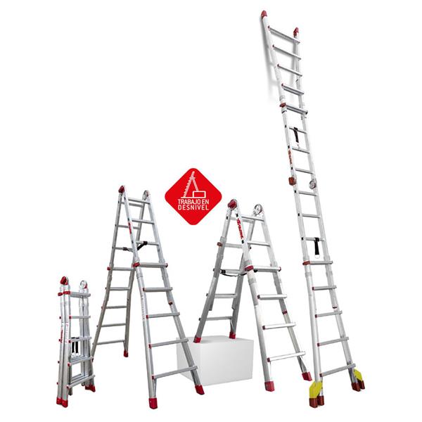 Escalera telescópica multiusos de alumin
