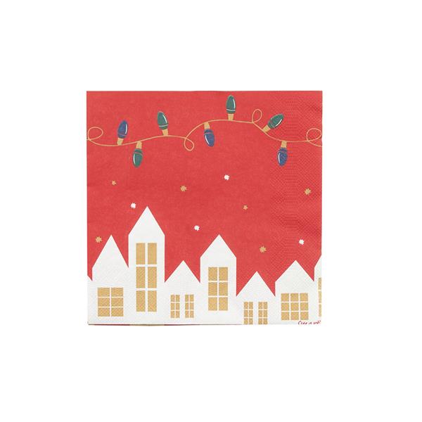 20 servilletas 3V. Xmas Light. 33x33 cm.(Min. 12 unidades)