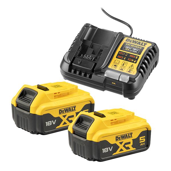Kit 2 bateria 5,0 ah xr 18 + cargador xr