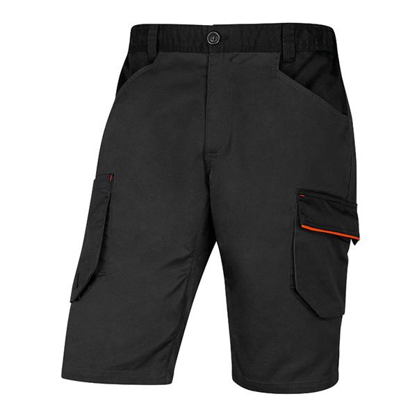 Bermudas 7 bolsillos gris-naranja 260 g/m2 T/L