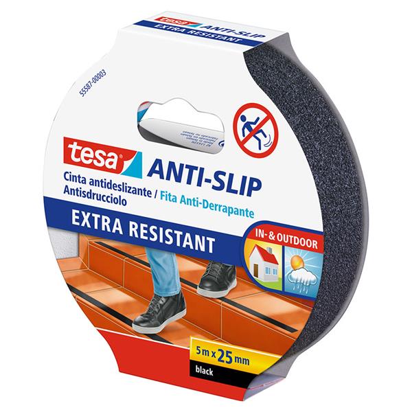 CINTA ANTIDESLIZANTE 25MM-5M NEGRA