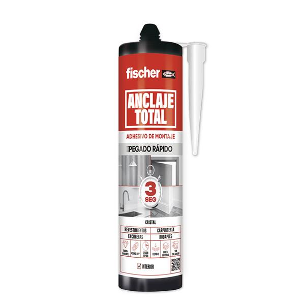 Adhesivo hibrido de alto agarre 3seg 600kg/m2 secado 8min FISCHER Ancl