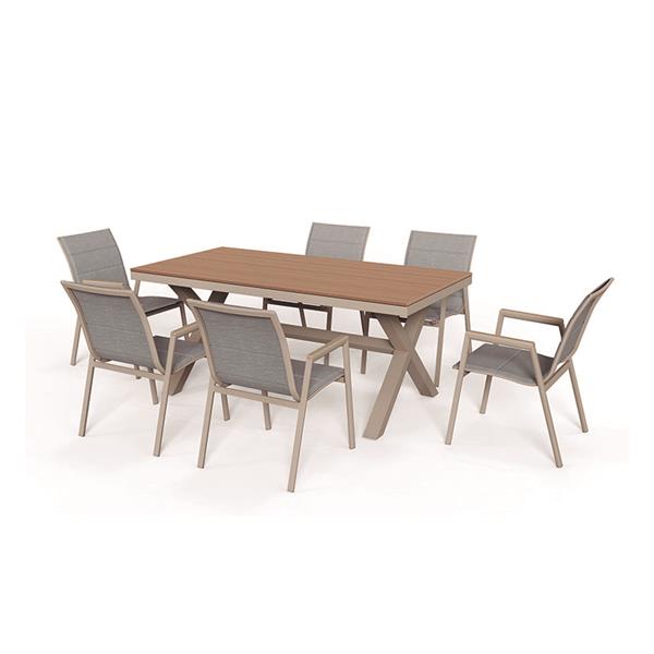 CONJUNTO COMEDOR ALUMINIO 7PCS KMUS
