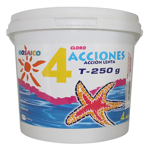4 ACCIONES MOSAICO T-250 GR. 4KG.