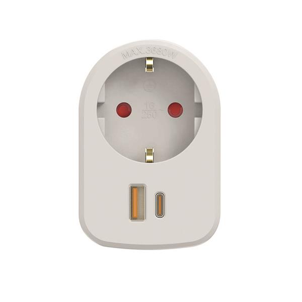 ADAPTADOR USB A+C 30 W SIMON