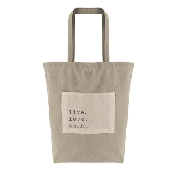 BOLSA ALGODON BOLSILLO GRIS