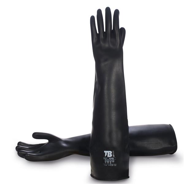 GUANTE LATEX NEGRO 60cm REF.9075/60