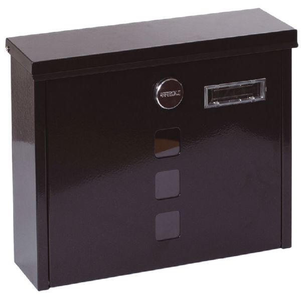 Buzon acero Mod. Chance. Negro. 31,2x10Xh24,5 cm.