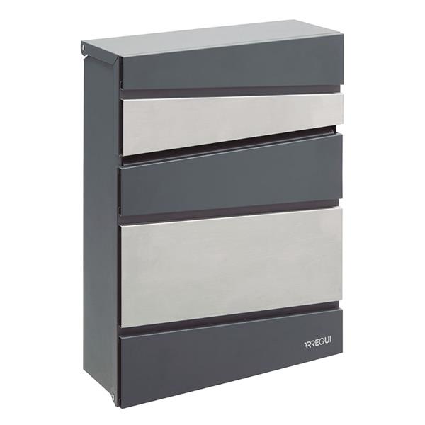 Buzon de exterior Flysch. Antracita + inox.