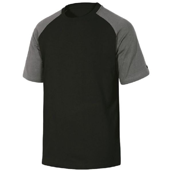Camiseta Match Spring algodon 180 g/m2 color negro/gris talla M
