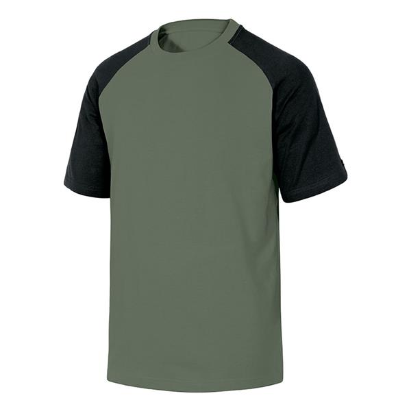 Camiseta Match Spring algodon 180 g/m2 color verde/negro talla XL