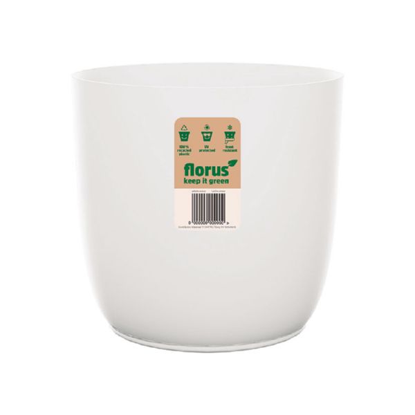 Cubre macetas Flowerpot Oe 16 cm. Blanco