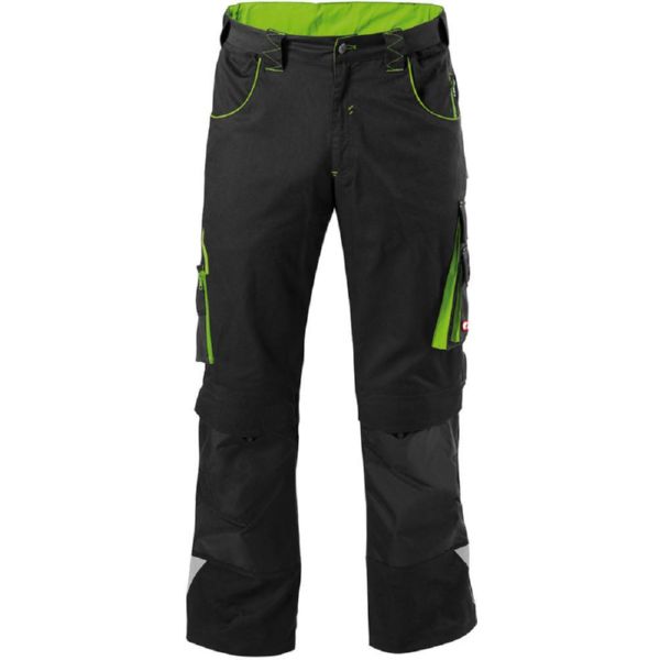 pantalon de trabajo para hombre 24, ngr./verde lima,Ta.50