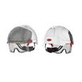CASCO EVO® VISTAlenS AMB170-005-F00 Visera Micro Ajuste Rueda Ventilado Blanco/frente Gris ahumado con cubregafa integrada calificación KN