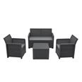 Conjunto Nassau storage grafito 120x60x59 cm