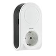 Adaptador con 3 clavijas usb cable enrollable +1 puerto usb a + 1 toma
